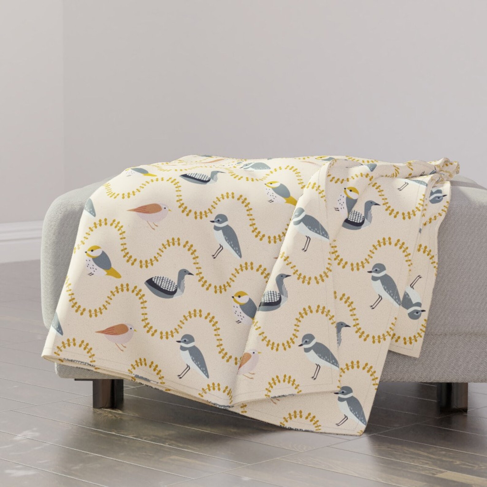 Birds Throw Blanket Birds Of Scandinavia Drop warm by Etsy