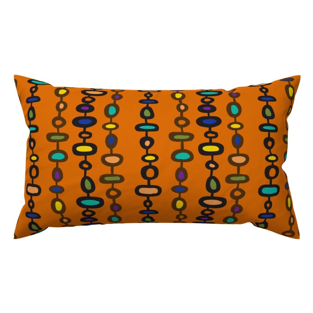 Modern Accent Pillow Modern Bobble Orange by Hnldesigns Etsy