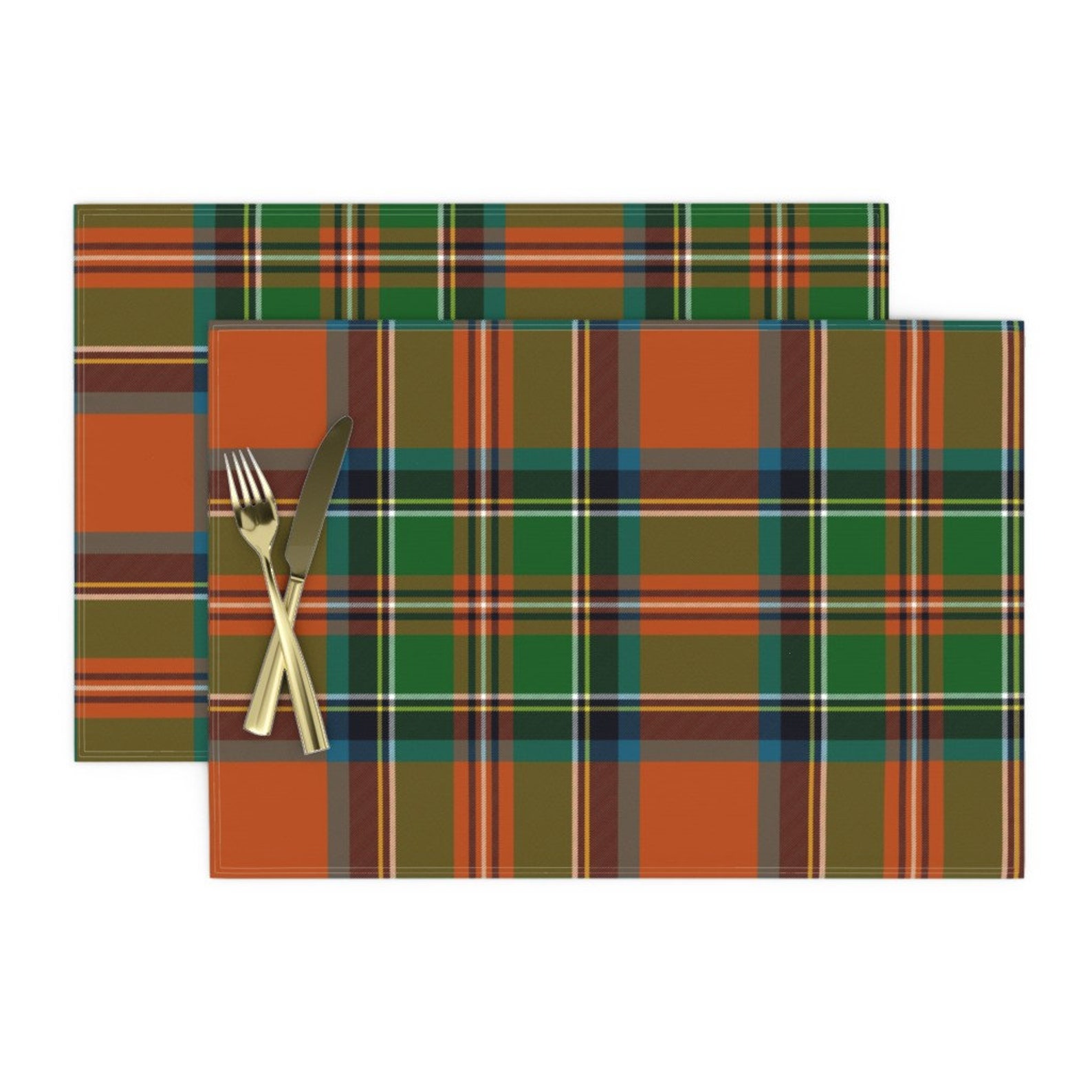 Plaid Placemats Set of 2 Stewart Stuart Tartan by Etsy