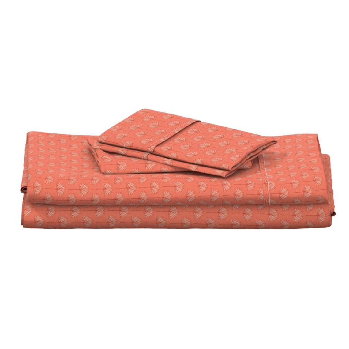 Coral Sheeting Reference: Coral Palm Tree Sheets Fan Palm By Jocavecreative