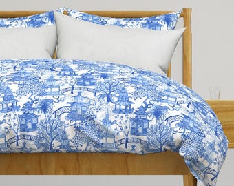Duvetica■ ジュミラピア SKY BLUE 1000 OR 1200 TC 100% COTTON DUVET COVER SKY BLUE STRIPE ALL