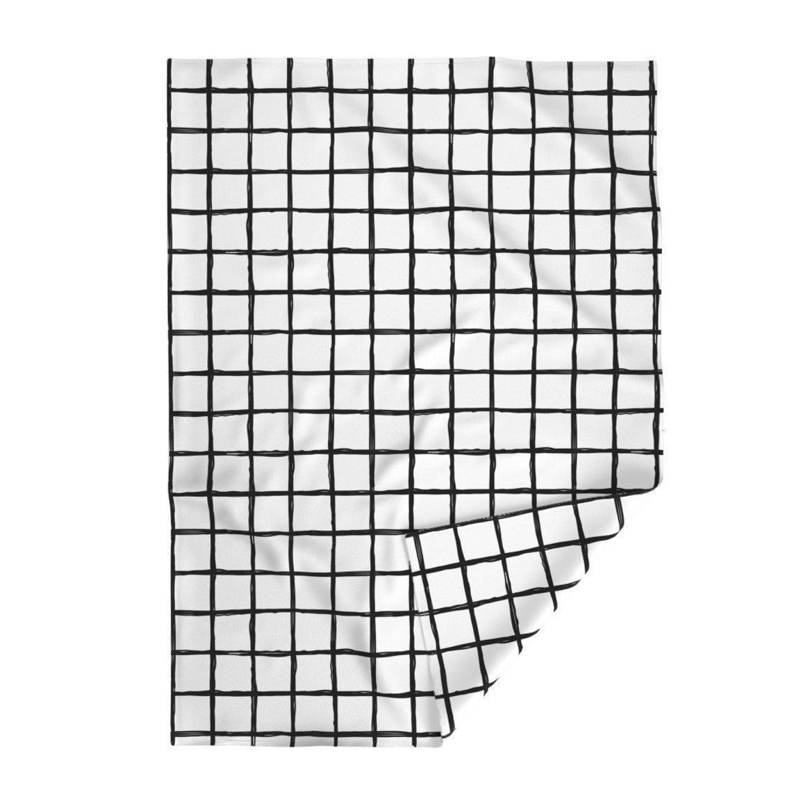 Black And White Throw Blanket Geometric Grid by Etsy