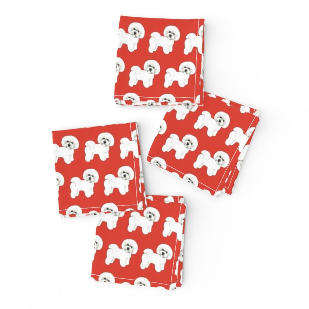 Christmas Cocktail Napkins Set Of 4 Bichon Frise By Etsy christmas-cocktail-napkins-set-of-4-bichon-frise-by-etsy