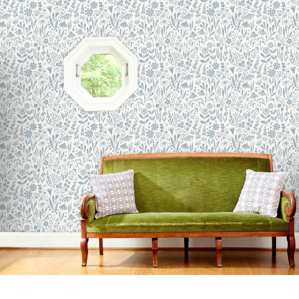 Cottagecore Non-pasted Wallpaper Wildflowers Botanical - Wildflowers ...