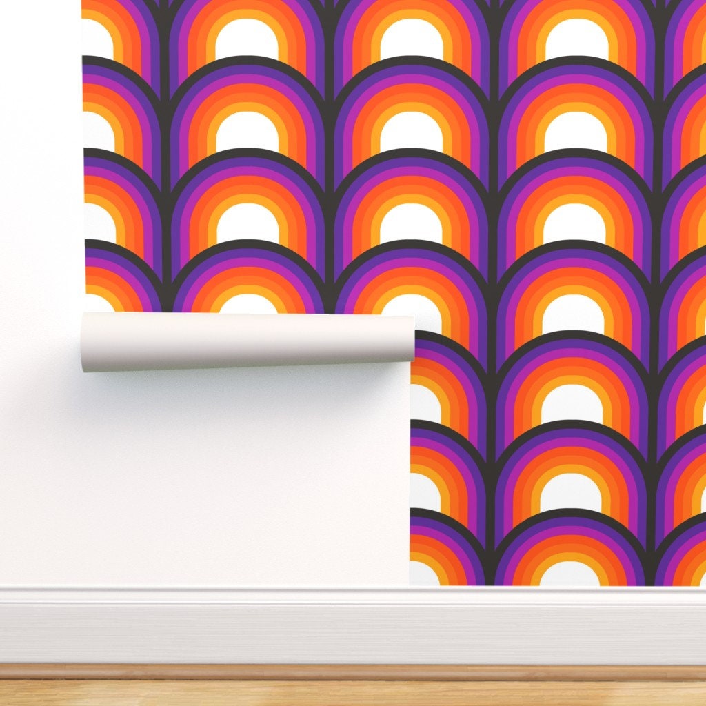 Scallop Commercial Grade Wallpaper Arches Pinball by - Etsy