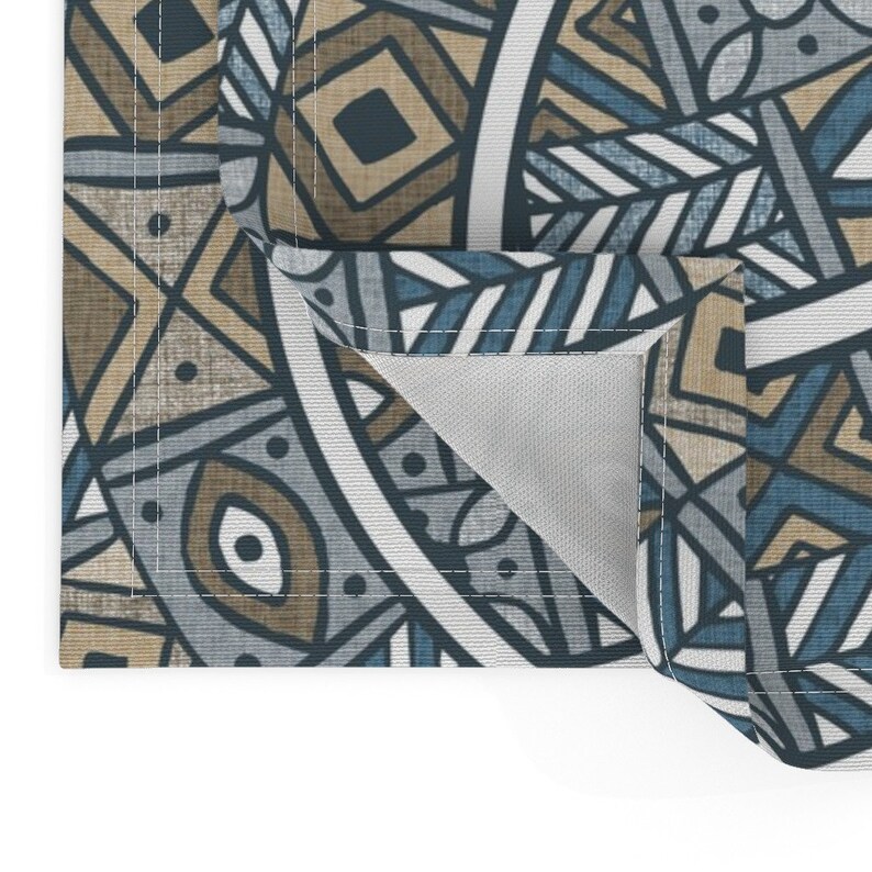 African Inspired Placemats set of 2 Oba Zinc by Spellstone Etsy