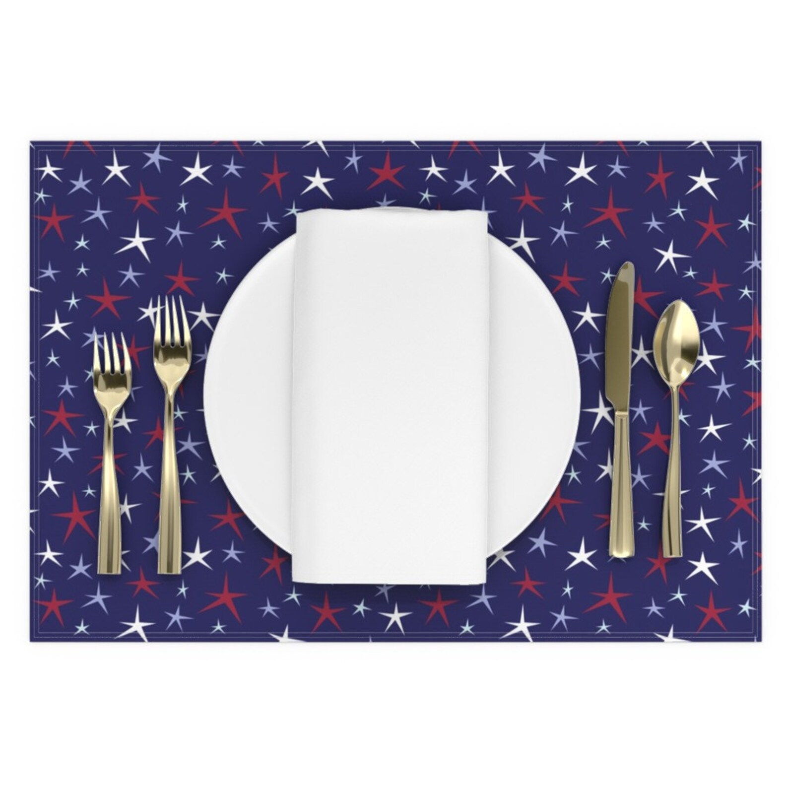 Fourth Of July Placemats Set of 2 Patriotic Stars by Etsy