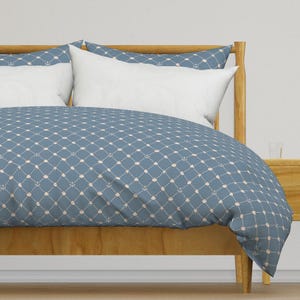 Blue Coastal Bedding - Sea Shells And Nautical Ropes by dalightdesign - Beach Ocean Cotton Sateen Duvet Cover OR Pillow Shams by Spoonflower