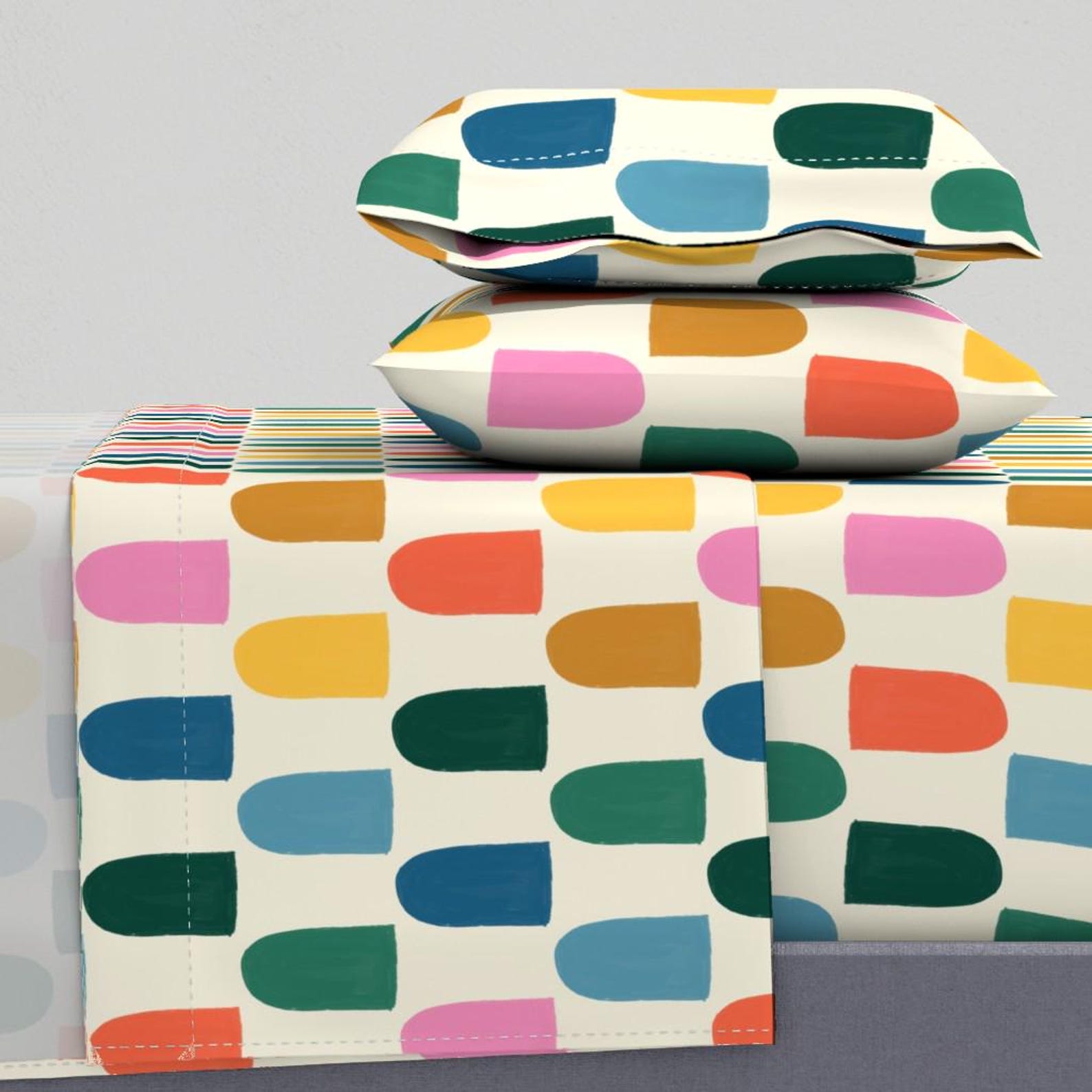 Boho Blocks Sheets - Rustic Rainbow Arches by Averly_designs - Rustic ...