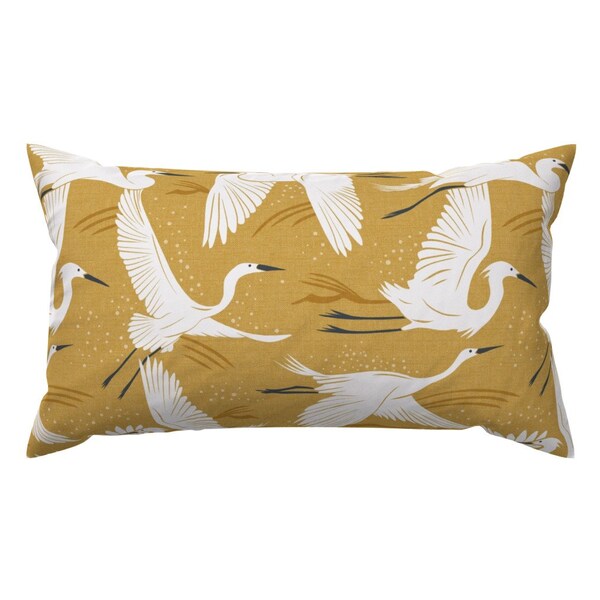 Yellow Lumbar Pillow Etsy