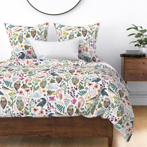 Flora and Fauna Duvet Cover Lucid Dreams Mystic by Etsy