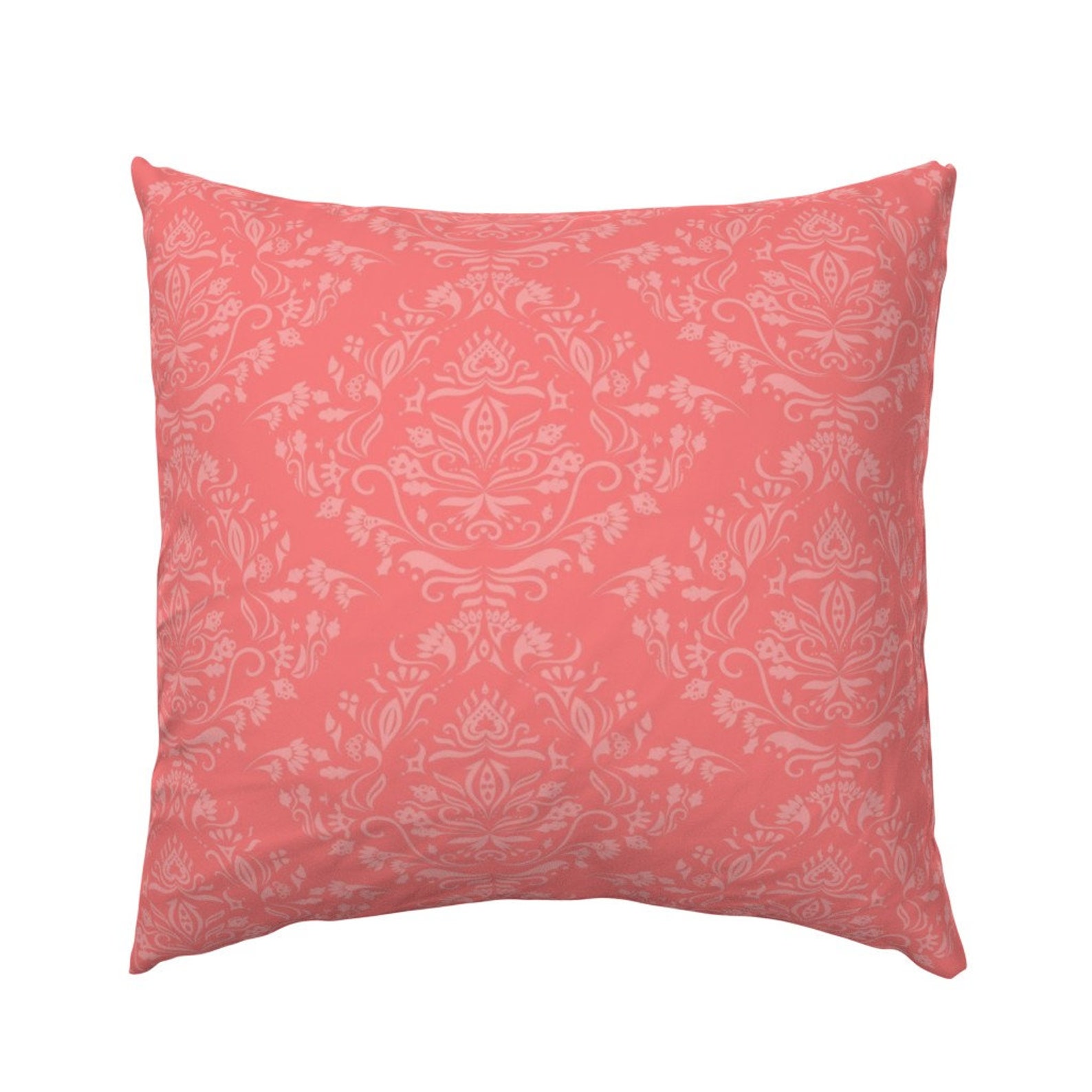 Modern Damask Pillow Sham Damask In Pink by edinburghese Etsy
