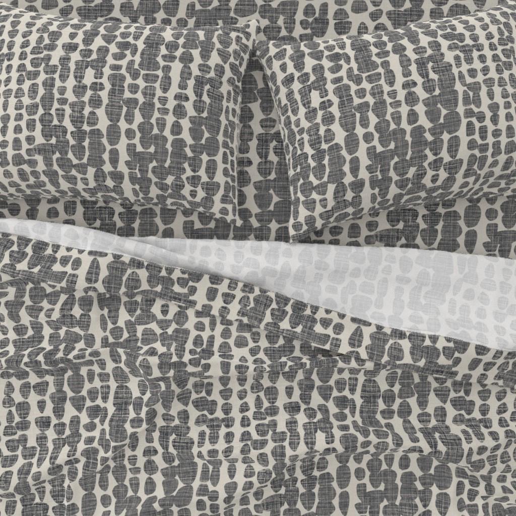 Abstract Sheet Set Modern Abstract Sheets - Abstract Beige and Grey by Roochita - Polka ...