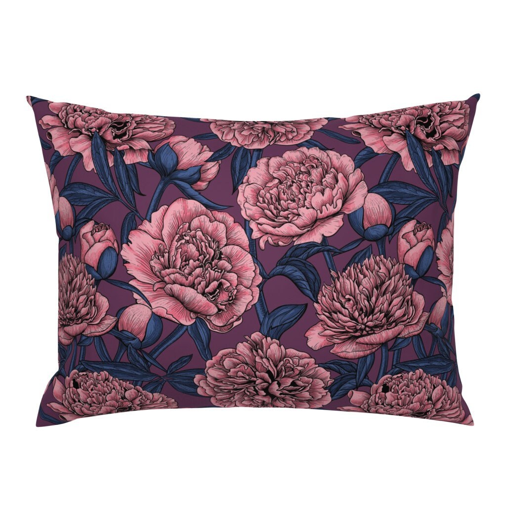 Jumbo Peonies Pillow Sham Pink Peony Garden de Etsy