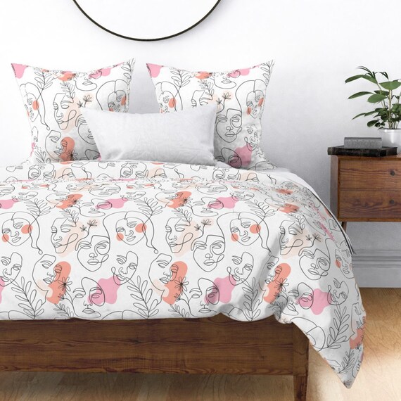Female Faces Duvet Cover Faces by Nagorerodriguezdesign - Etsy