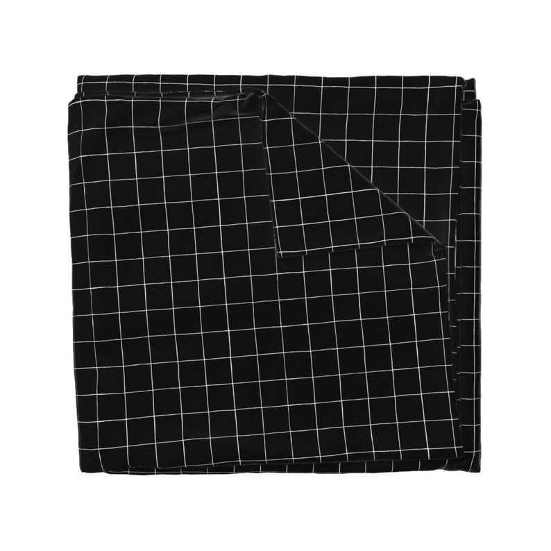 Modern Duvet Cover Grid Black White by Veenydreamed Geo Etsy