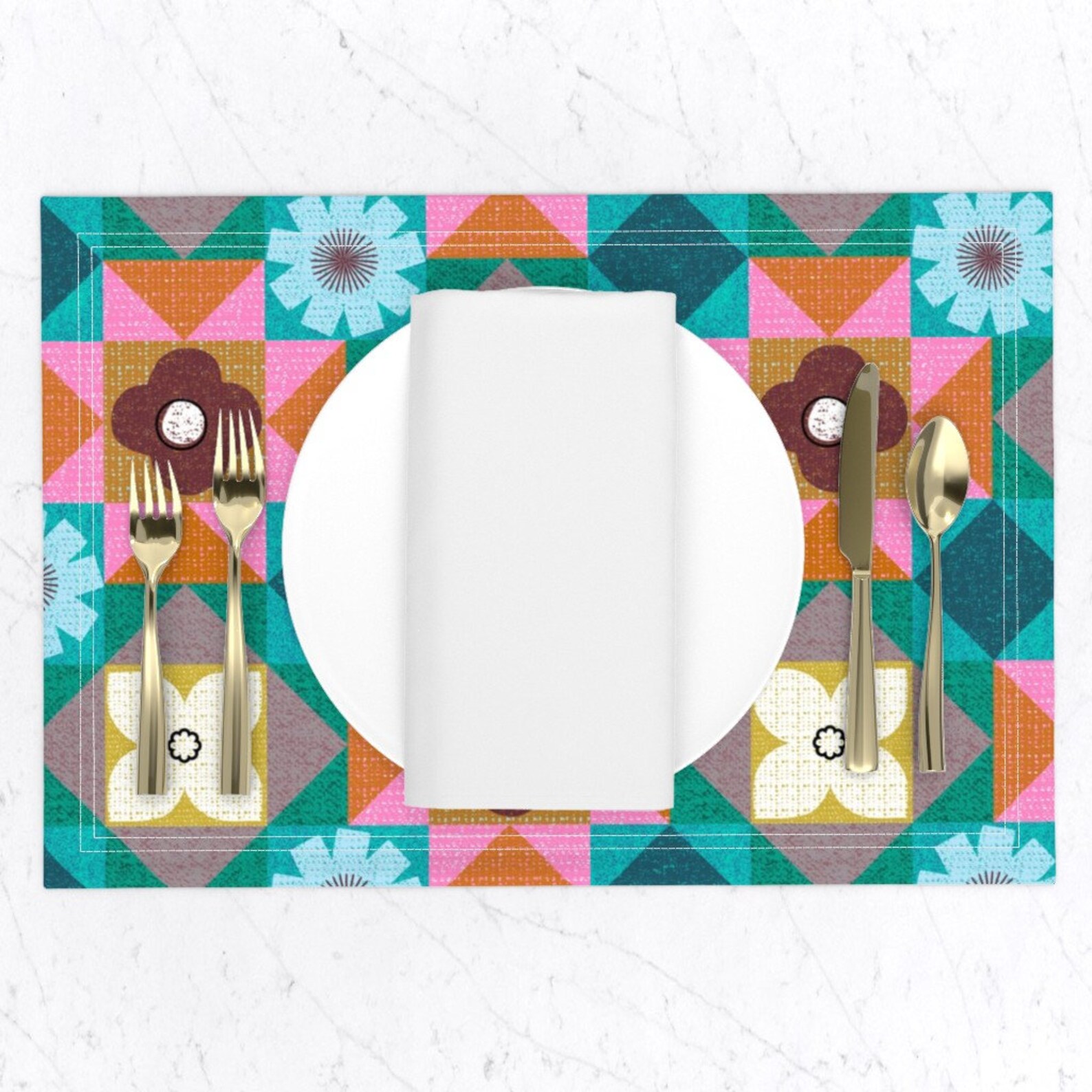 Moroccan Placemats set of 2 Colors of Marrakesh by Etsy