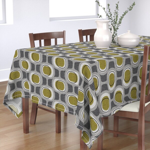Mid Century Modern Tablecloth Etsy