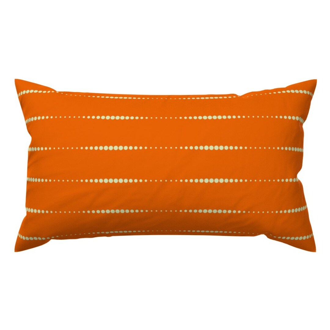 Orange Accent Pillow Beaded Dots Single by Zuzana_licko Modern