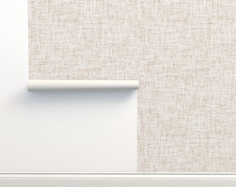Beige Distressed Commercial Grade Wallpaper - Bisque Beige de ivieclothco - Weathered Simple Natural Wallpaper Double Roll de Spoonflower