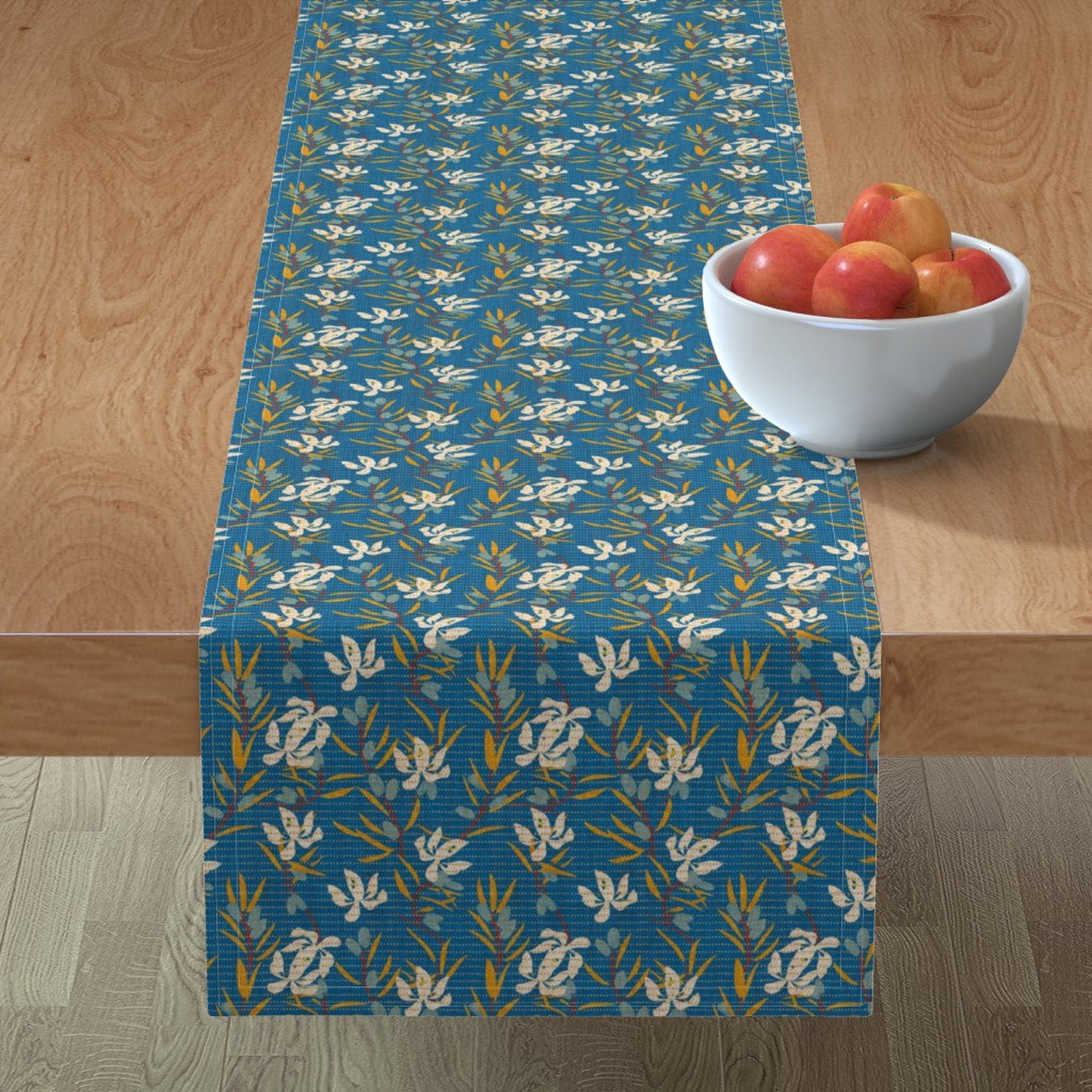 Vintage Floral Table Runner French Vintage Olive by Etsy