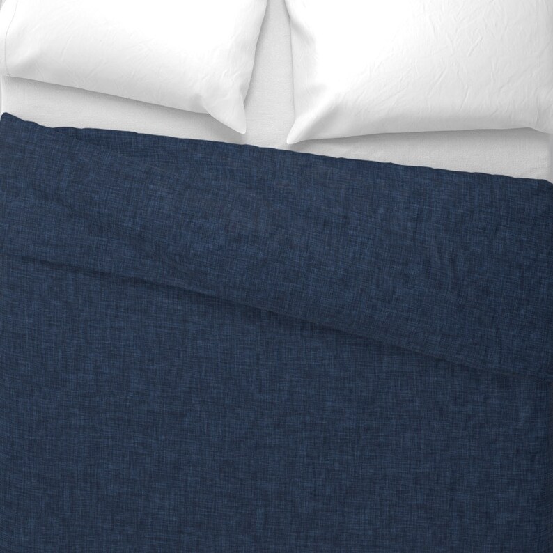 Solid Navy Duvet Cover Navy Linen No. 2 by Ivieclothco Etsy