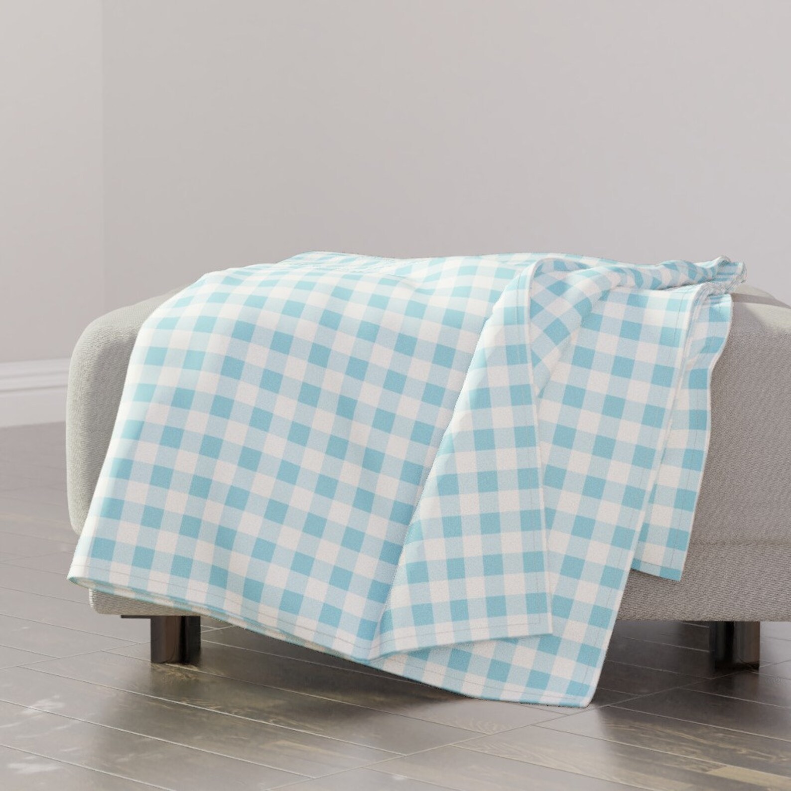 Gingham Throw Blanket Blue Gingham Plaid de thecollectivelux Etsy