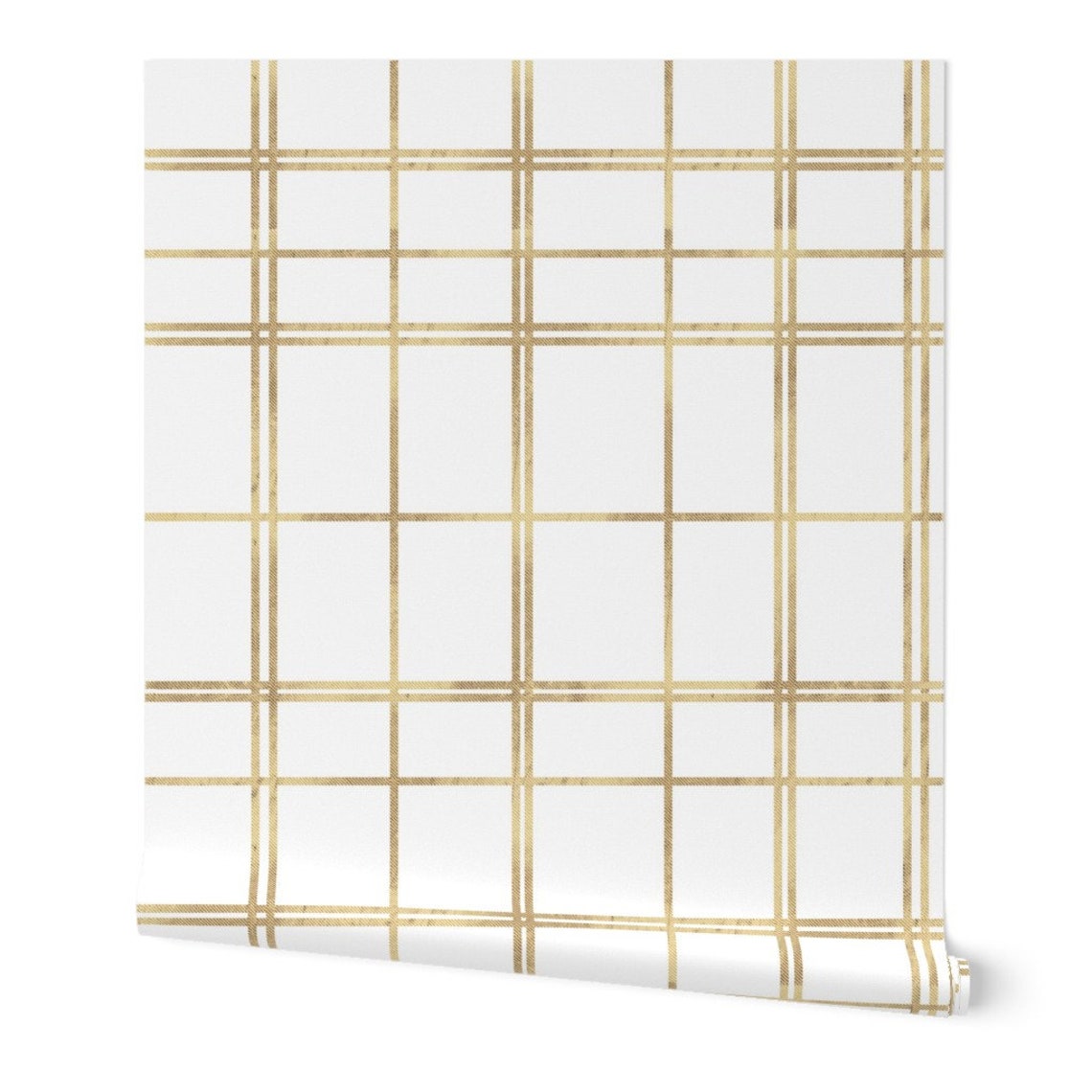 Plaid Wallpaper Gold White Tartan Plaid by crystal_walen | Etsy