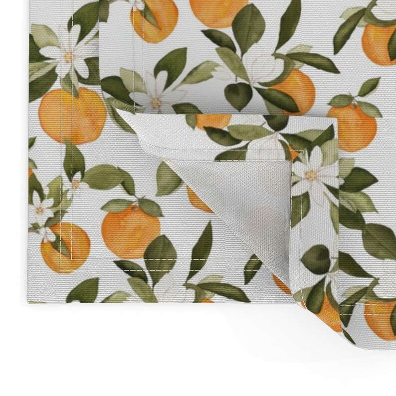 Oranges Placemats set of 2 Orange Blossom by Mintpeony Etsy