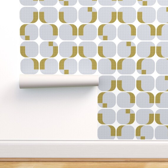 Mcm Wallpaper Mid Century Curves By Ottomanbrim Modern Etsy