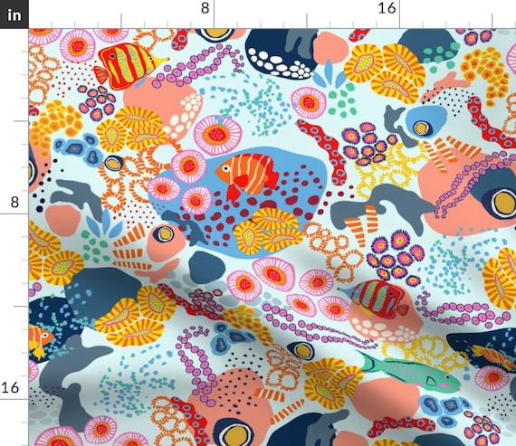 Blue Coral Reef Ocean Nautical Throw Pillow Cover w Optional Insert by Roostery Blue Coral Reef Ocean Nautical Throw Pillow Cover w Optional Insert by Roostery