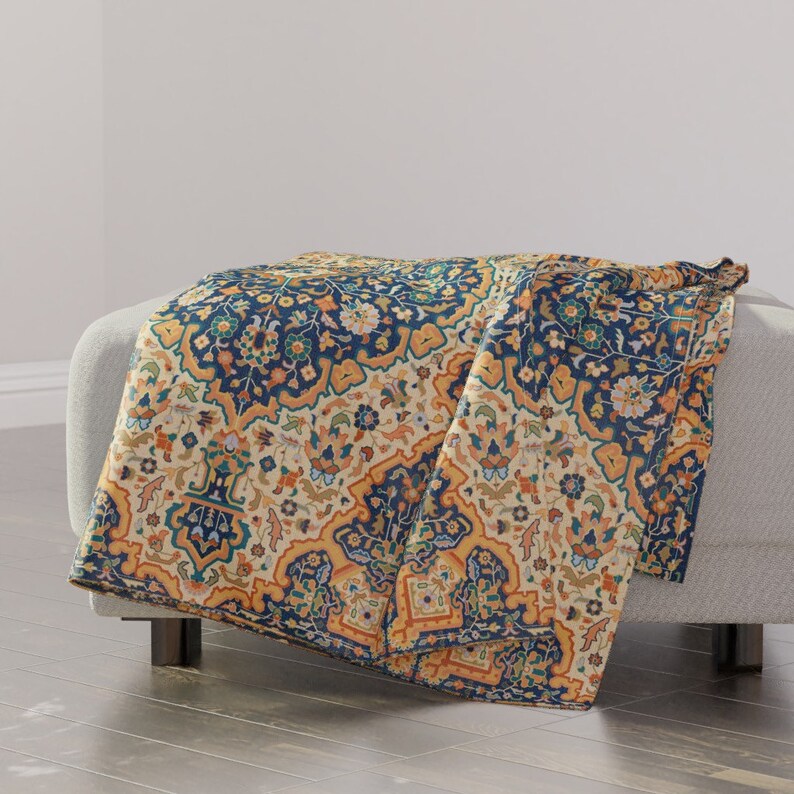 Kilim Throw Blanket Bis 688c by muhlenkott Vintage Damask Etsy