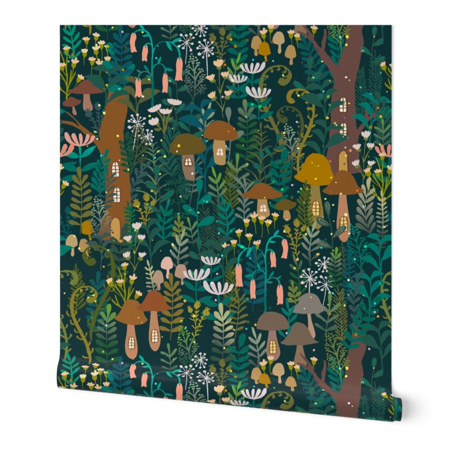 Whimsical Woodland Wallpaper the Small Forest World by - Etsy New Zealand