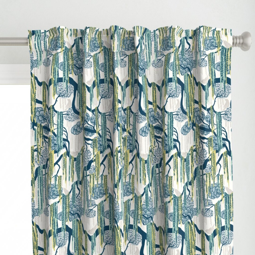 Charleston Moss Curtain Panel Spanish Moss by Michele_norris Southern Plantation Chinoiserie