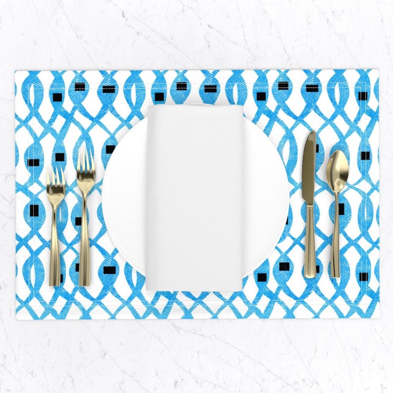 sky-blue-placemats-set-of-2-watercolor-squiggle-by-etsy