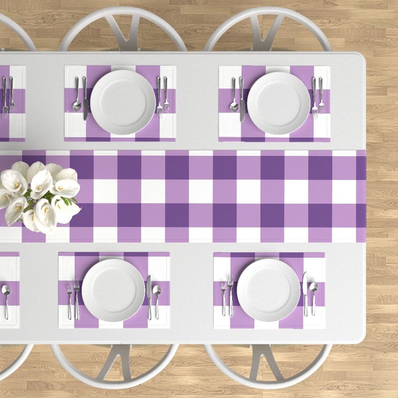 - Buffalo Check In Purple by domesticate Gingham Plaid Purple White Children Cloth Placemats by Spoonflower Set of 4 Check Placemats