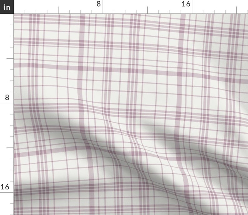Vintage Mauve Plaid by charlottewinter Mauve Check Throw Pillow Pink Tartan Modern Cabin 18x18 Square Throw Pillow by Spoonflower