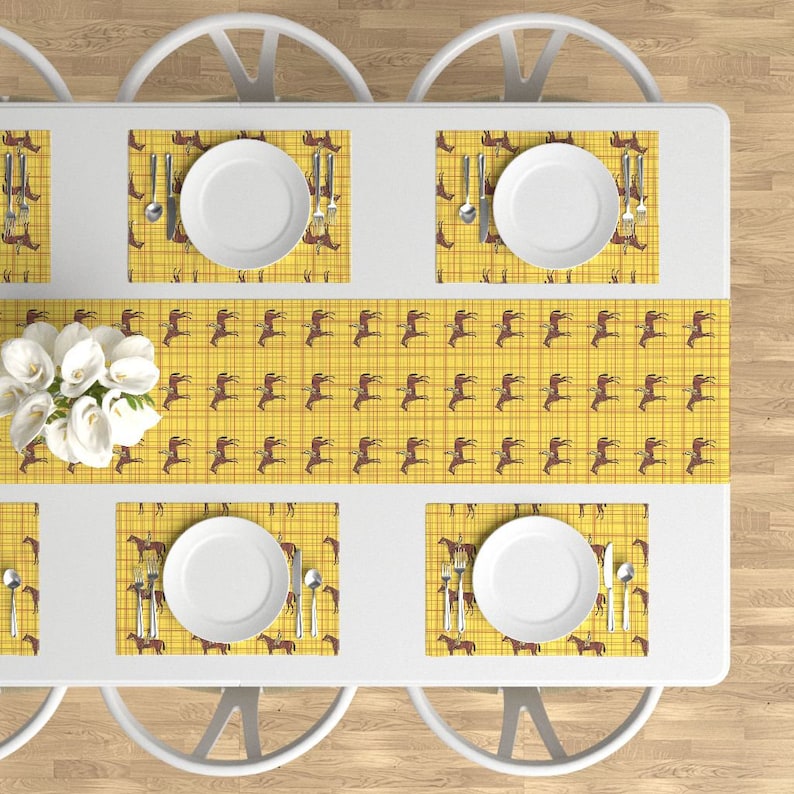 - Silvo by ragan Horse Pony Hound Dressage Cloth Placemats by Spoonflower Equestrian Placemats Set of 4
