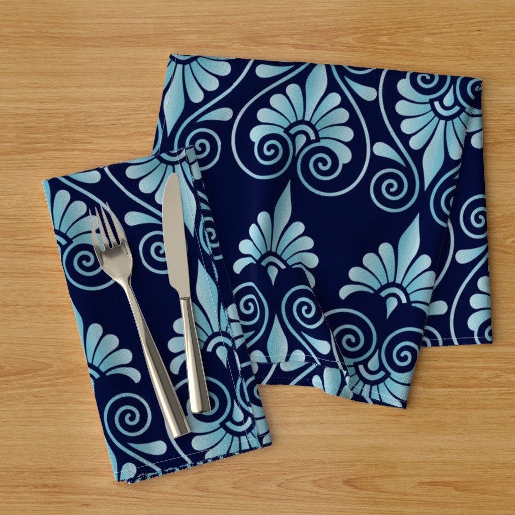 Modern Art Deco Dinner Napkins Set of 2 Art Deco Meets Etsy