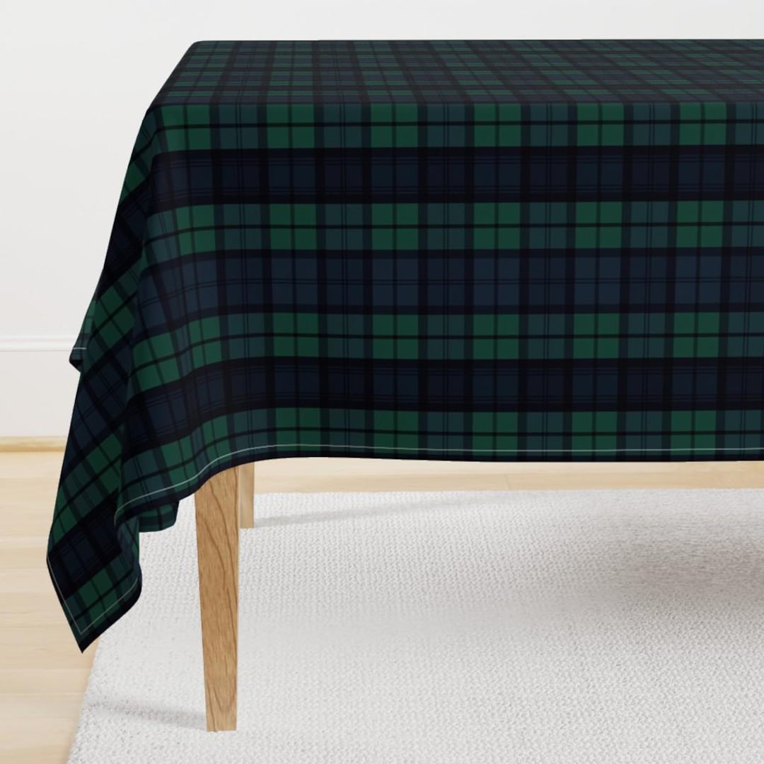 Dark Tartan Tablecloth - Dark Green Plaid by Laurapol - Scottish