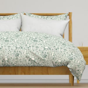 Woodland Creatures Bedding - Woods Of Whimsy by hufton_studio - Hedgehog Fox Rustic Cotton Sateen Duvet Cover OR Pillow Shams by Spoonflower
