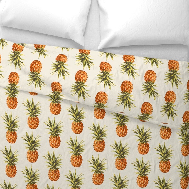 Pineapple Duvet Cover Vintage Pineapple by Jamiegodfrey Etsy