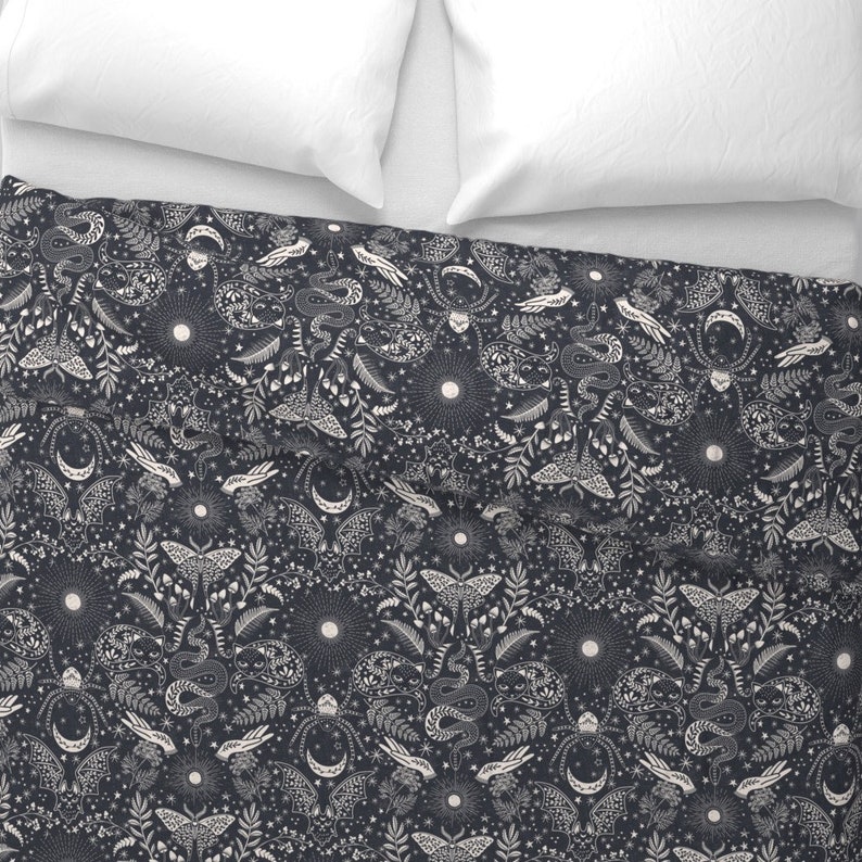 Magic Duvet Cover Eclectic Magic Witch by Garabateo Witch Etsy