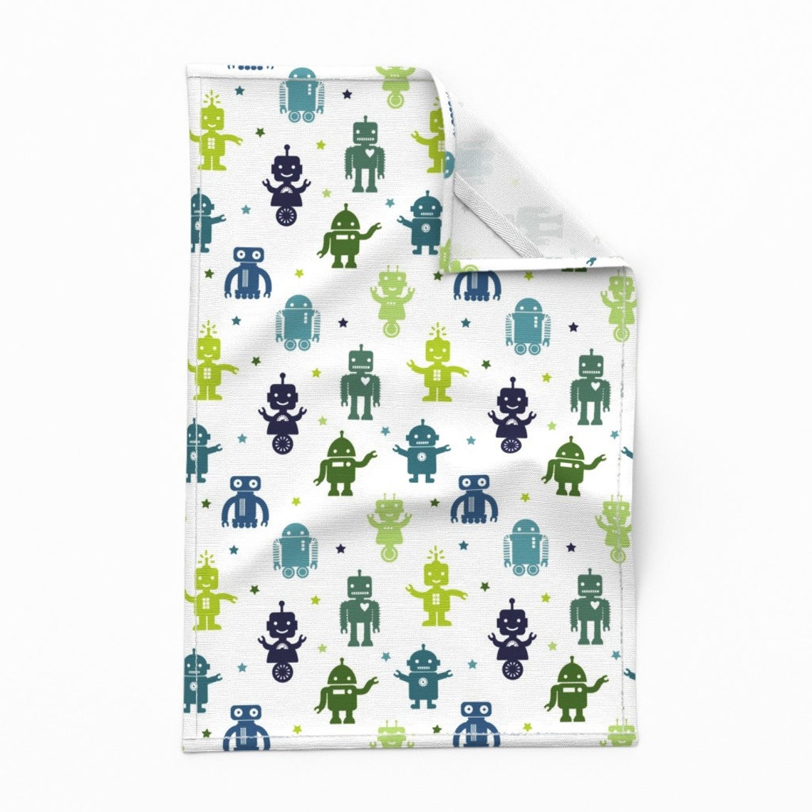 Robot Tea Towels Set of 2 Automated Cuteness by lellobird | Etsy