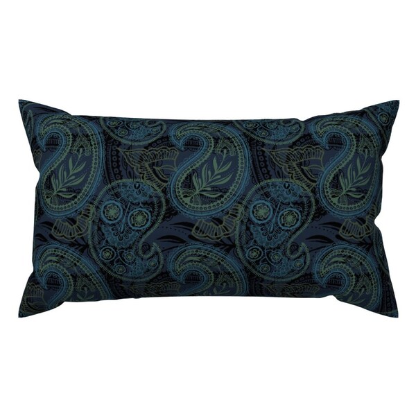 Black Paisley Pillow Etsy