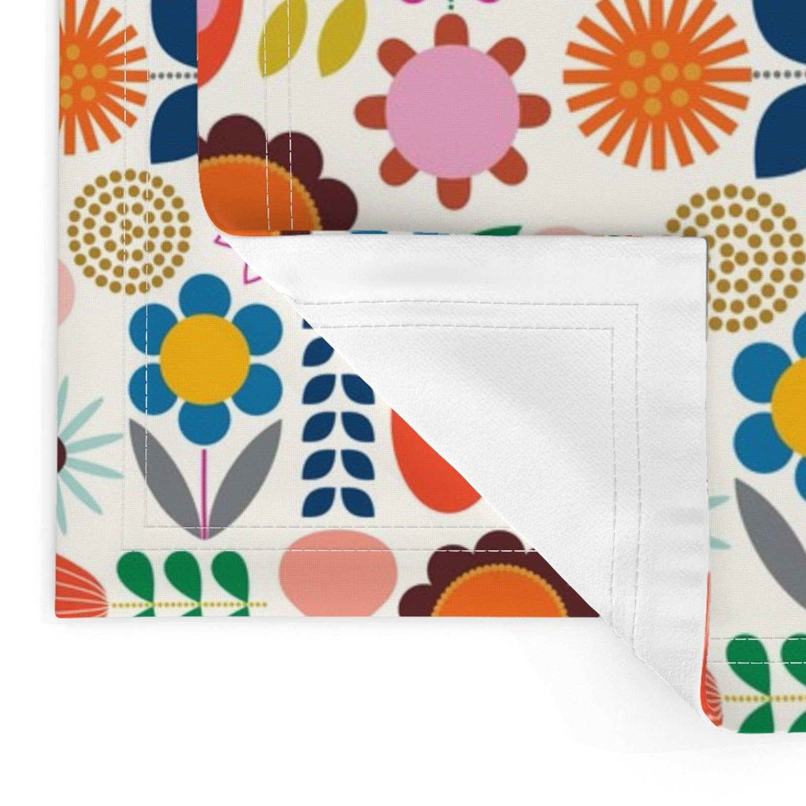 Scandinavian Placemats Set of 2 Mod Scandinavian Garden by Etsy