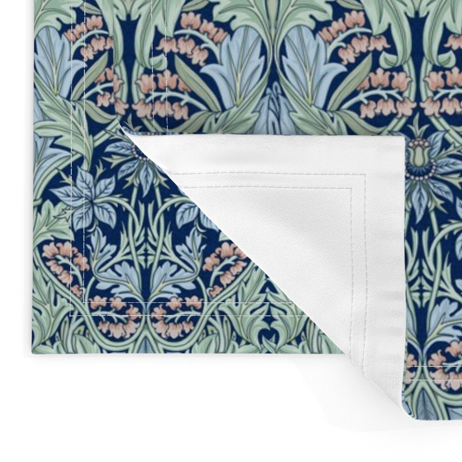 Botanical Damask Placemats Set of 2 Morris Bluebell by Etsy