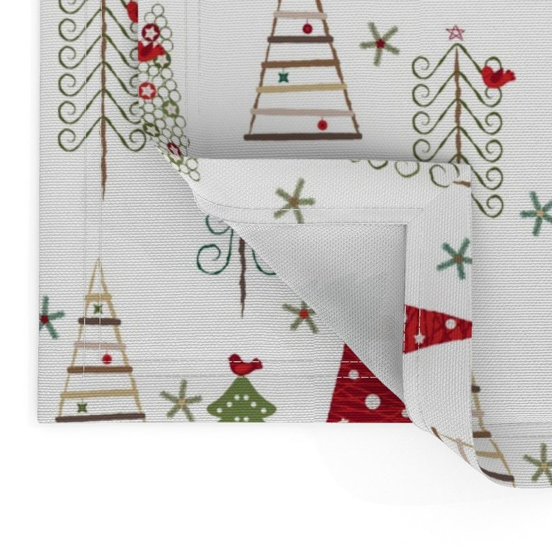 Mid Mod Christmas Placemats set of 2 Scandinavian Etsy