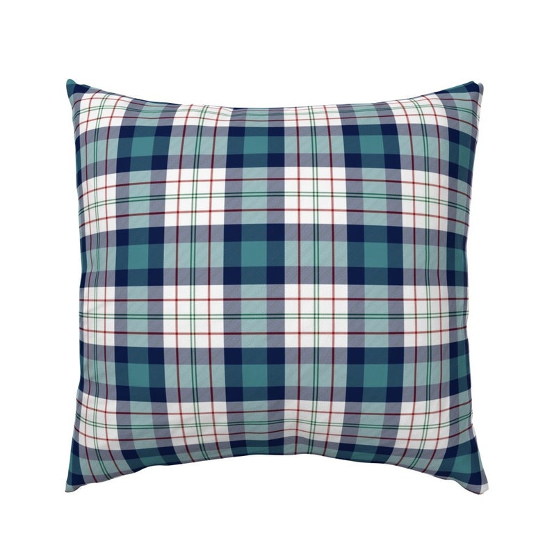 Classic Plaid Pillow Sham Ferguson Tartan In Teal by Etsy