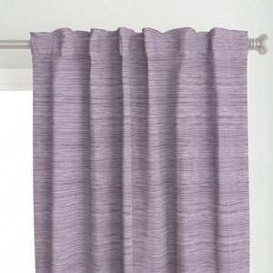 Faux Grasscloth Curtain Panel - Faux Grasscloth In Lavender by willowlanetextiles - Lilac Violet Purple Custom Curtain Panel by Spoonflower
